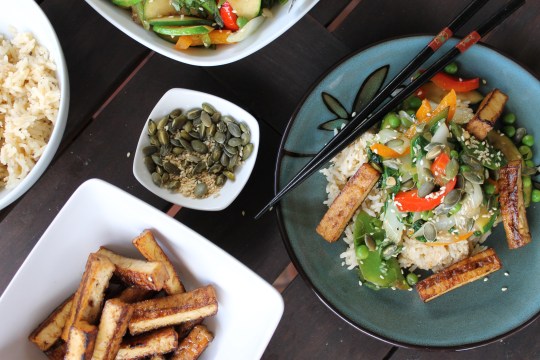 Get Your Greens Egg Fried Rice with Tofu