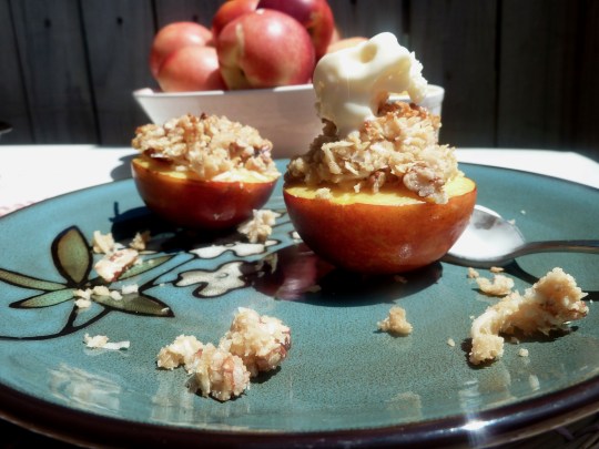 Crumble Topped Nectarine For Two