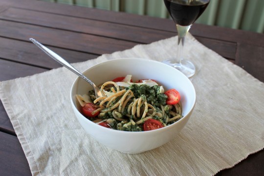 Spinach & Almond Pesto Pasta