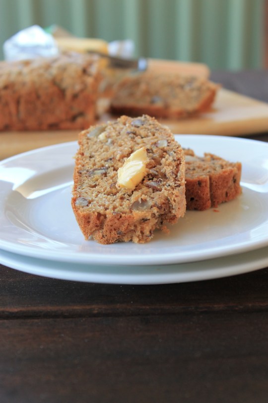 Apple Pecan Flaxseed Loaf