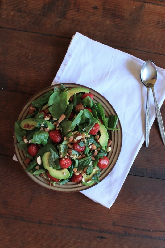 Strawberry, Asparagus, Almond & Avacado Salad