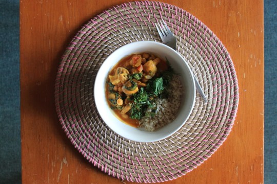 Quick Chickpea & Mushroom Curry