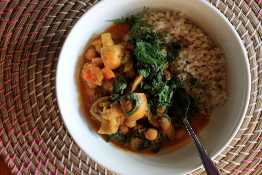 Quick Chickpea & Mushroom Curry
