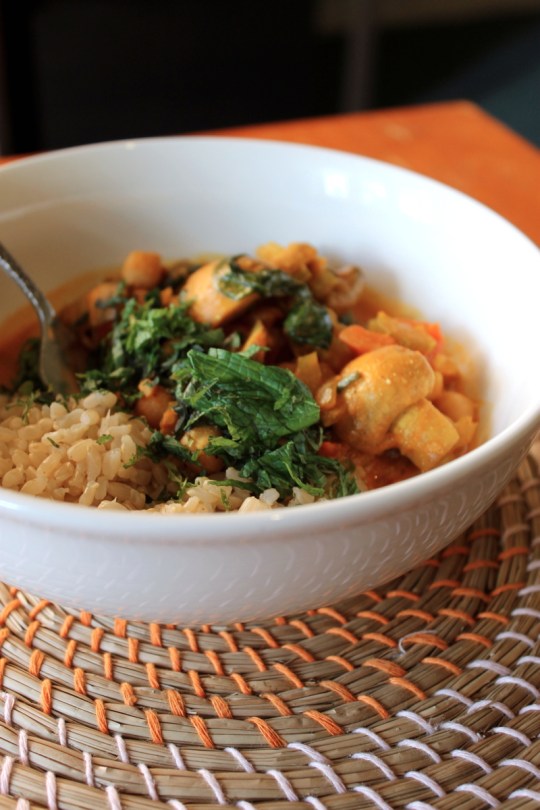 Quick Chickpea & Mushroom Curry